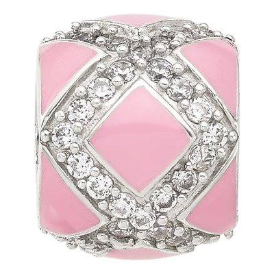 Sterling Silver CZ Enamel Bead – view 5