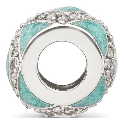 Sterling Silver CZ Enamel Bead – view 4