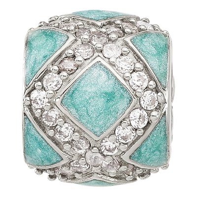 Sterling Silver CZ Enamel Bead – view 5