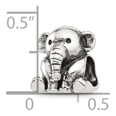 Sterling Silver Elephant Bead – view 3