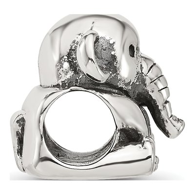 Sterling Silver Elephant Bead – view 4