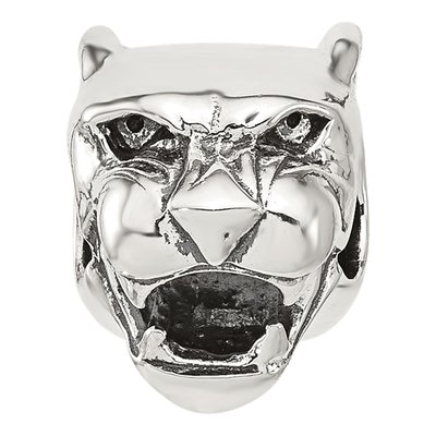 Sterling Silver Antiqued Panther Head Bead – view 5