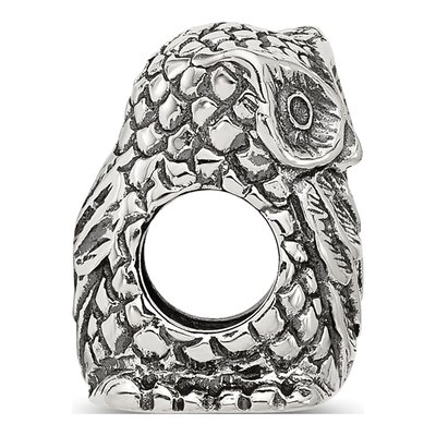 Sterling Silver Owl Bead – view 4