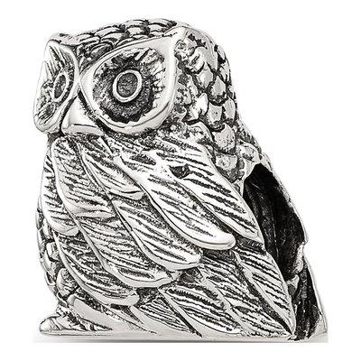 Sterling Silver Owl Bead