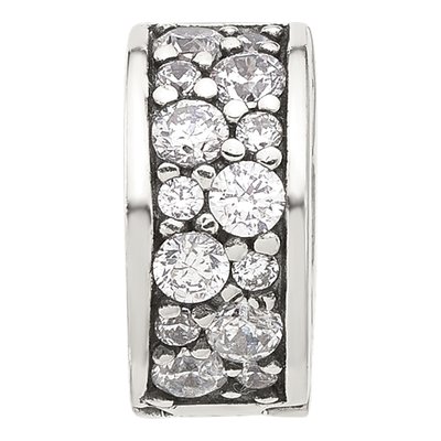 Sterling Silver CZ Cluster Clip Bead – view 4