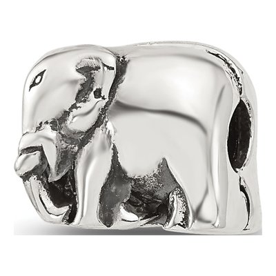 Sterling Silver Elephant Clip Bead – view 5