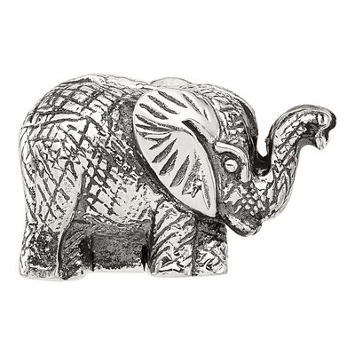 Sterling Silver Antiqued Elephant Clip Bead – view 4