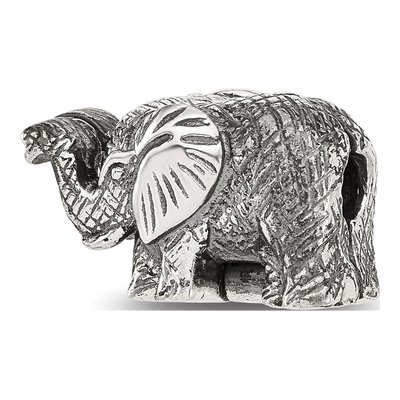 Sterling Silver Antiqued Elephant Clip Bead – view 5