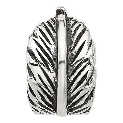 Sterling Silver Antiqued Leaf Clip Bead – view 4
