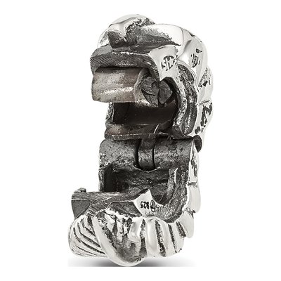 Sterling Silver Antiqued Leaf Clip Bead – view 6