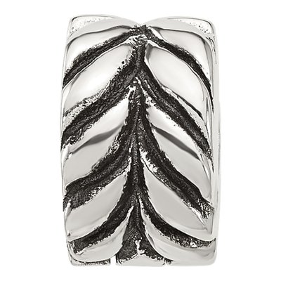 Sterling Silver Antiqued Leaf Clip Bead – view 4
