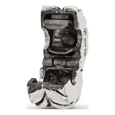 Sterling Silver Antiqued Leaf Clip Bead – view 5
