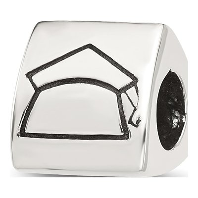 Sterling Silver Grad Cap Bead – view 5