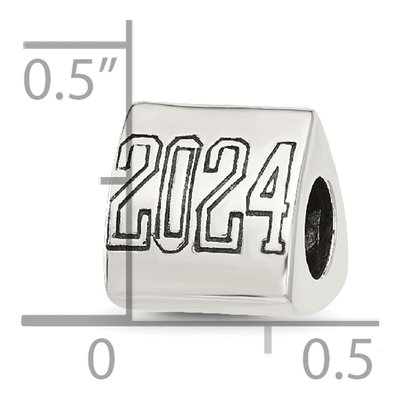 Sterling Silver Grad Cap Bead – view 7