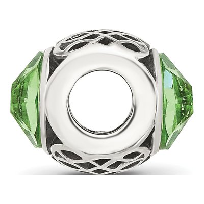 Sterling Silver Crystal Antiqued Bead – view 3
