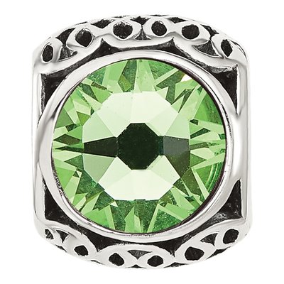 Sterling Silver Crystal Antiqued Bead – view 4