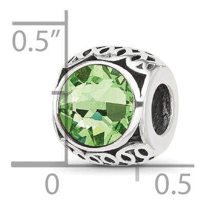 Sterling Silver Crystal Antiqued Bead – view 5