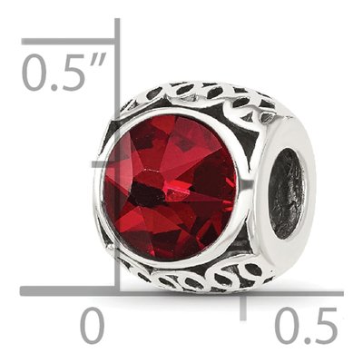 Sterling Silver Crystal Antiqued Bead – view 5