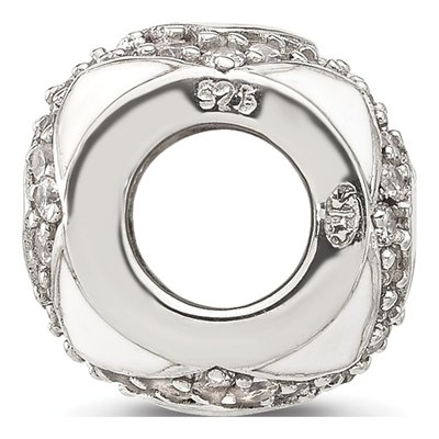 Sterling Silver CZ Enamel Bead – view 3
