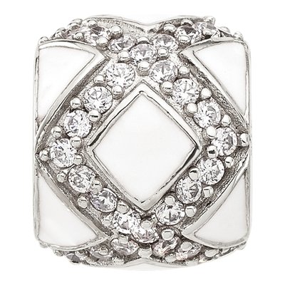 Sterling Silver CZ Enamel Bead – view 5