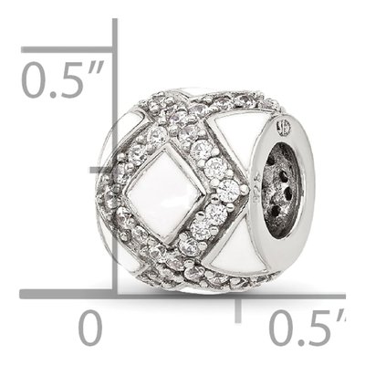 Sterling Silver CZ Enamel Bead – view 6