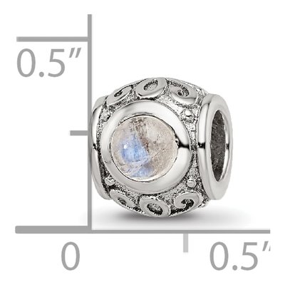 Sterling Silver Moonstone Bead – view 6