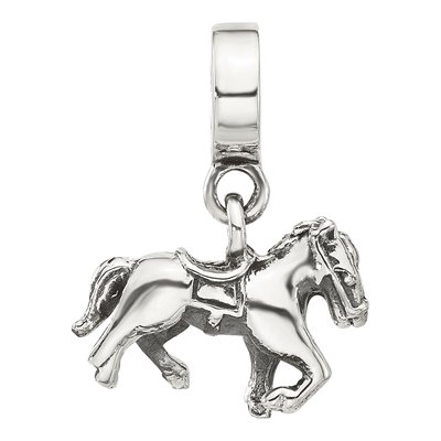 Sterling Silver Horse Dangle Bead – view 4