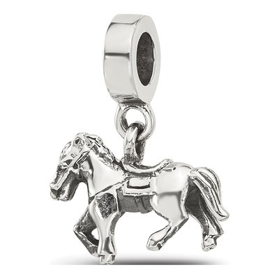 Sterling Silver Horse Dangle Bead – view 5