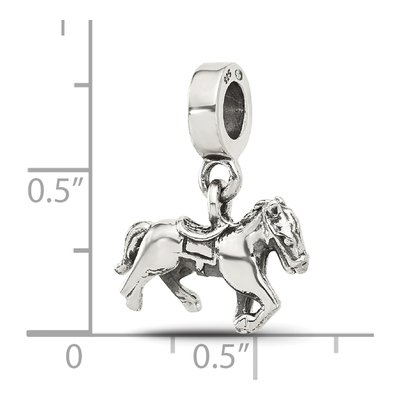 Sterling Silver Horse Dangle Bead – view 6
