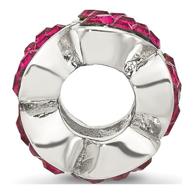 Sterling Silver Crystal Heart Bead – view 3