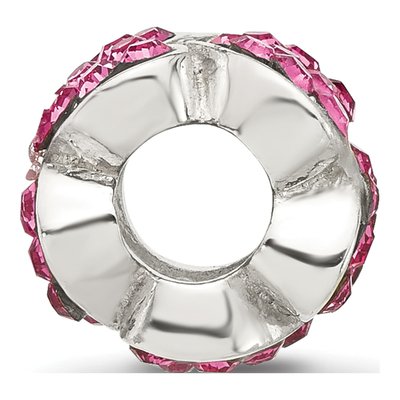 Sterling Silver Crystal Hearts Bead – view 3
