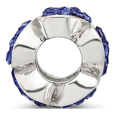 Sterling Silver Crystal Heart Bead – view 3