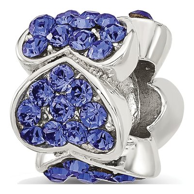 Sterling Silver Crystal Heart Bead – view 6