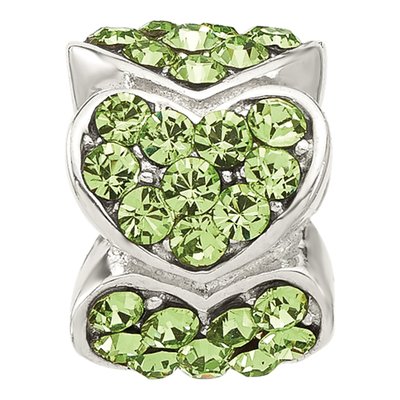 Sterling Silver Crystal Heart Bead – view 4
