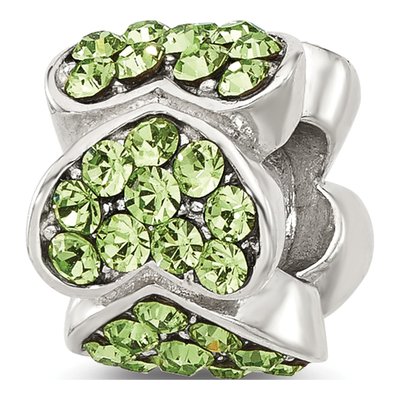 Sterling Silver Crystal Heart Bead – view 5