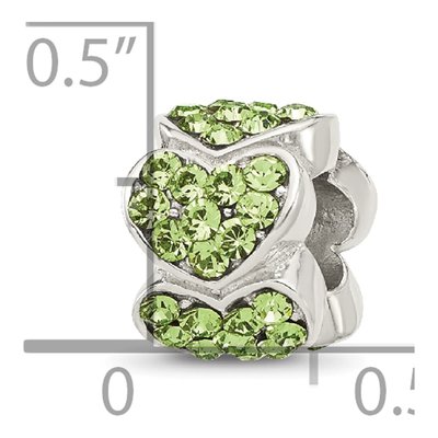 Sterling Silver Crystal Heart Bead – view 6