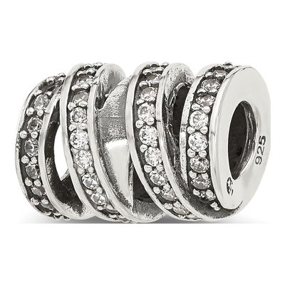 Sterling Silver CZ Wrap Bead – view 5