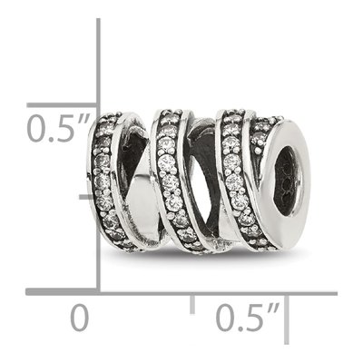 Sterling Silver CZ Wrap Bead – view 6