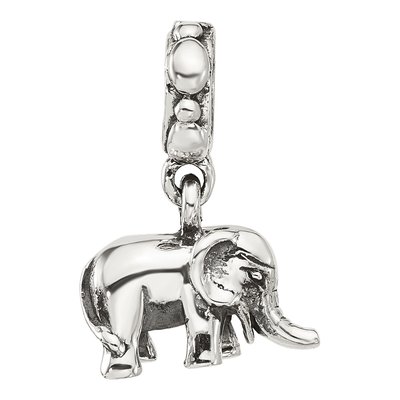 Sterling Silver Elephant Dangle Bead – view 4