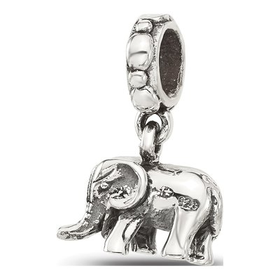 Sterling Silver Elephant Dangle Bead – view 5