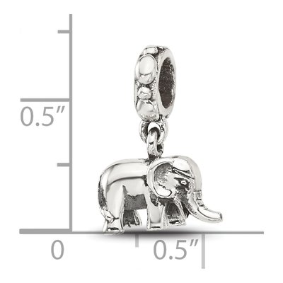 Sterling Silver Elephant Dangle Bead – view 6