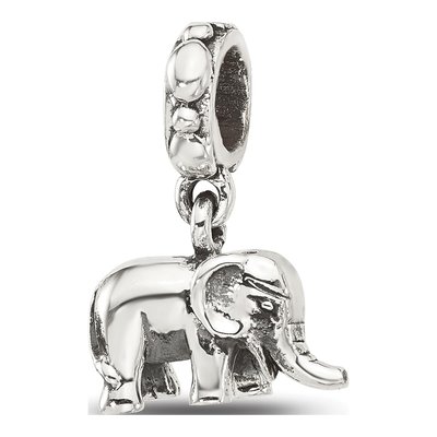 Sterling Silver Elephant Dangle Bead