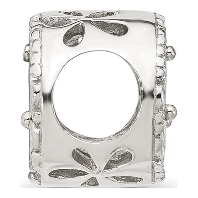 Sterling Silver Enamel Floral Bead – view 3
