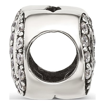 Sterling Silver CZ Infinity Bead – view 3
