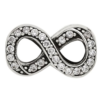 Sterling Silver CZ Infinity Bead – view 4
