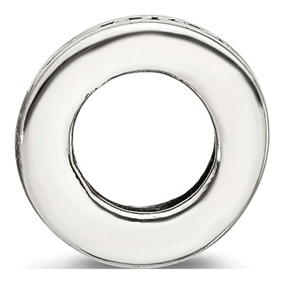 Sterling Silver Antiqued Scroll Spacer Bead – view 3