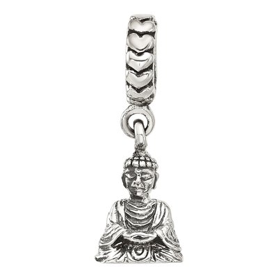 Sterling Silver Antiqued Buddha Dangle Bead – view 4