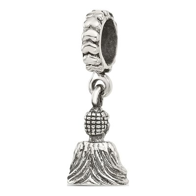 Sterling Silver Antiqued Buddha Dangle Bead – view 5