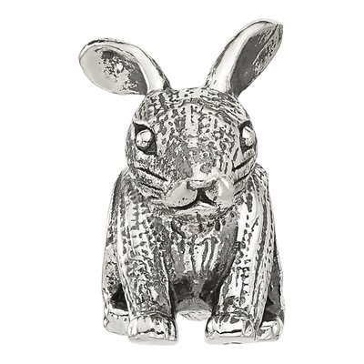 Sterling Silver Antiqued Bunny Bead – view 4