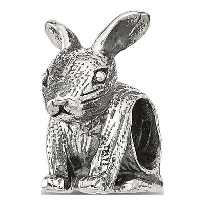 Sterling Silver Antiqued Bunny Bead